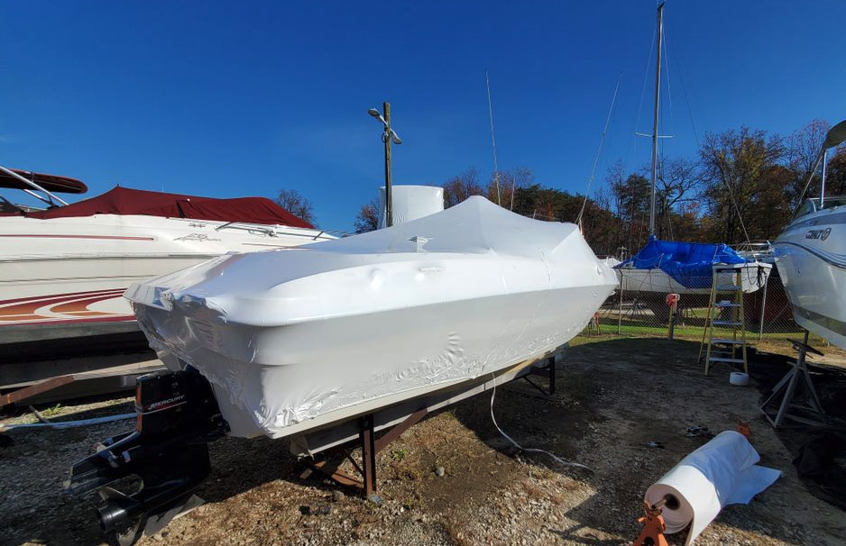 Insured Boat Winterization and Shrinkwrapping